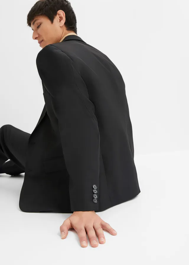 Mix & match colbert, regular fit • zwart • product-page.page-title-suffix