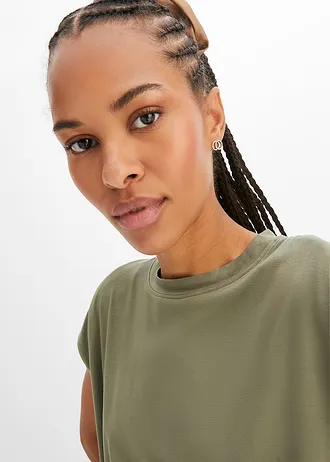 T-shirt van zachte viscose • olijfgroen • bonprix online shop