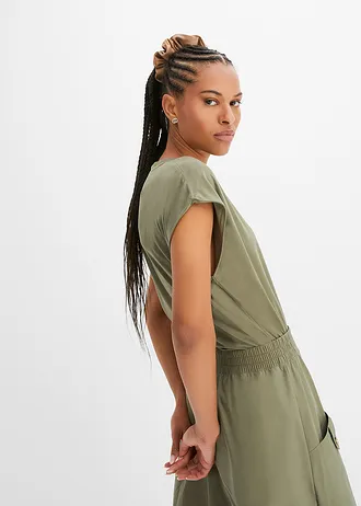 T-shirt van zachte viscose • olijfgroen • bonprix online shop