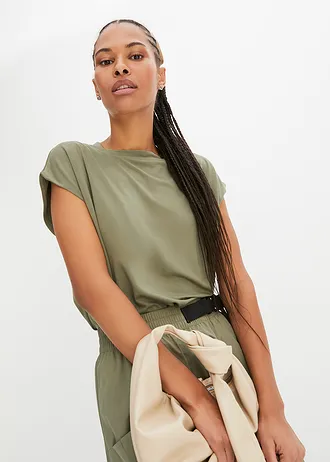 T-shirt van zachte viscose • olijfgroen • bonprix online shop