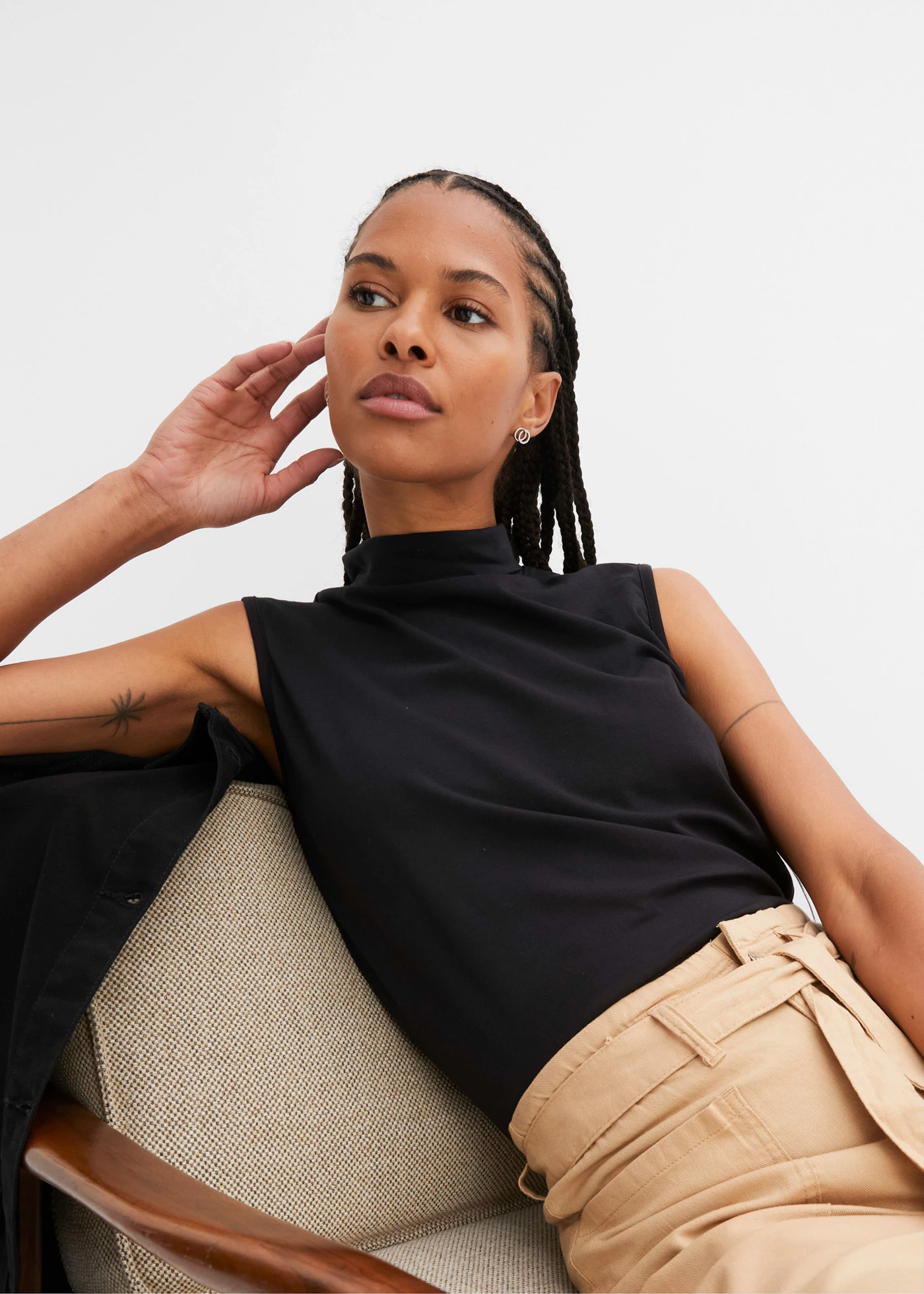 Maiou din bumbac bio • negru • magazin bonprix