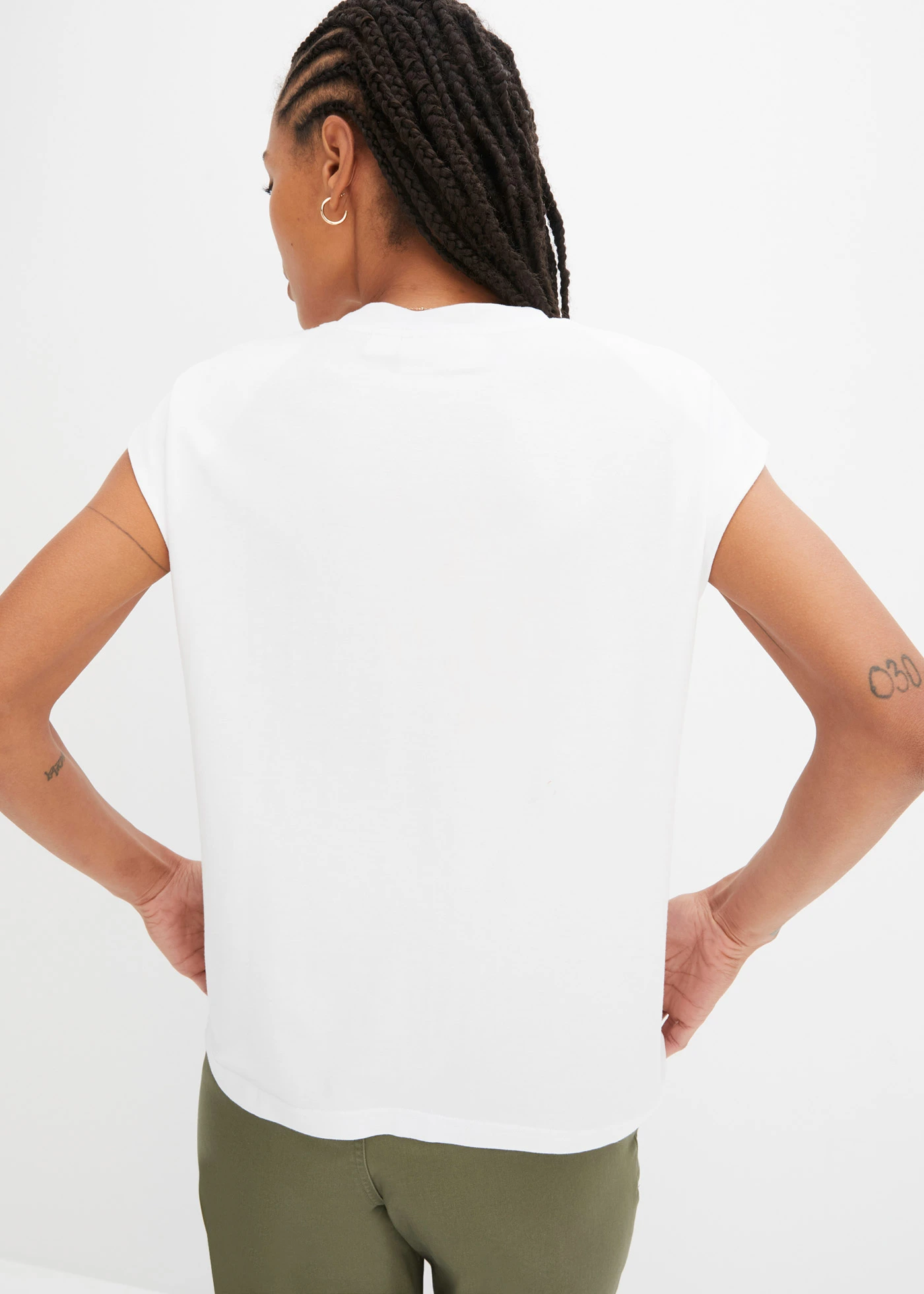 T-shirt van zachte viscose • wit • bonprix online shop