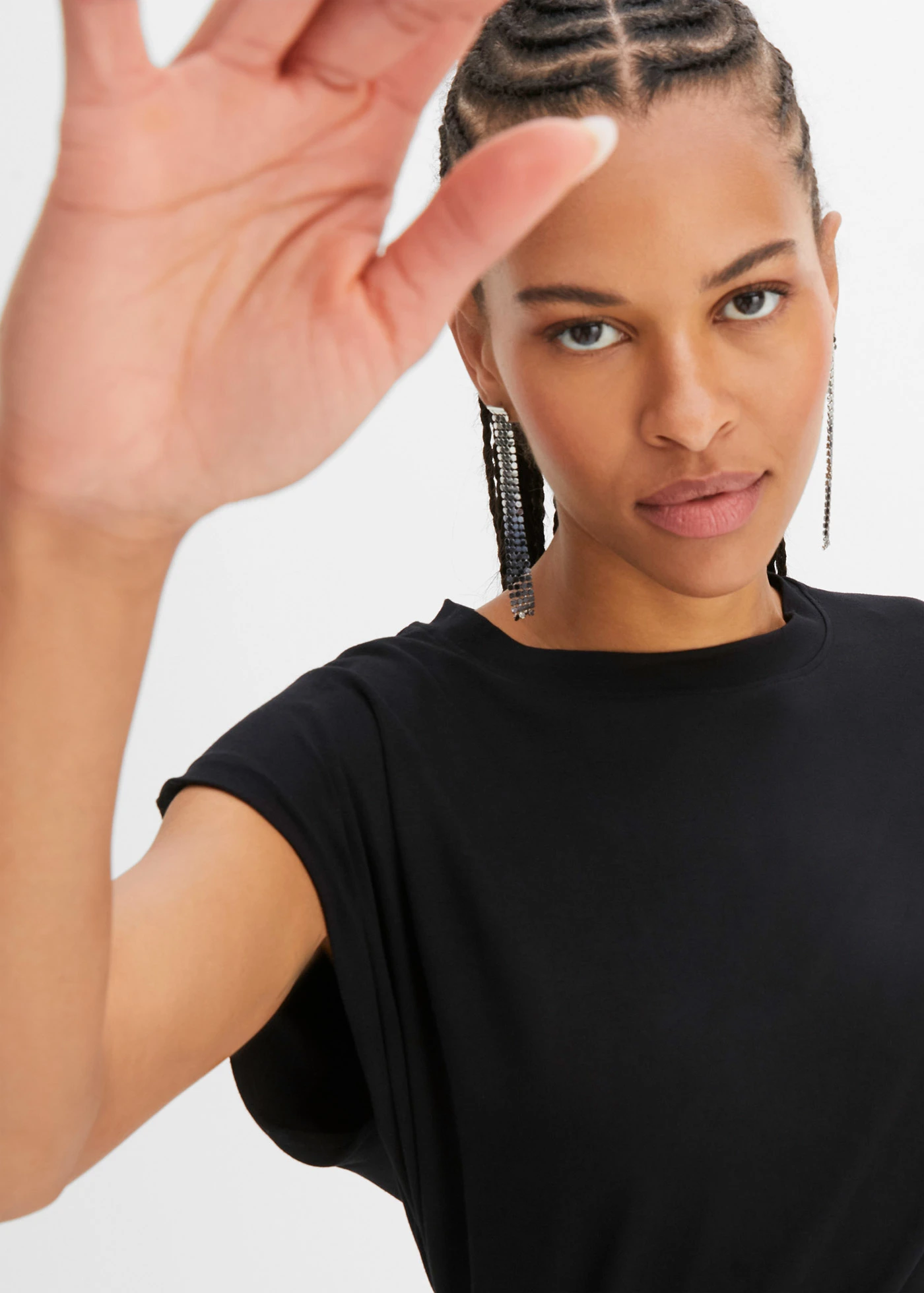 T-shirt van zachte viscose • zwart • bonprix online shop