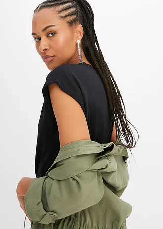 T-shirt van zachte viscose • zwart • bonprix online shop