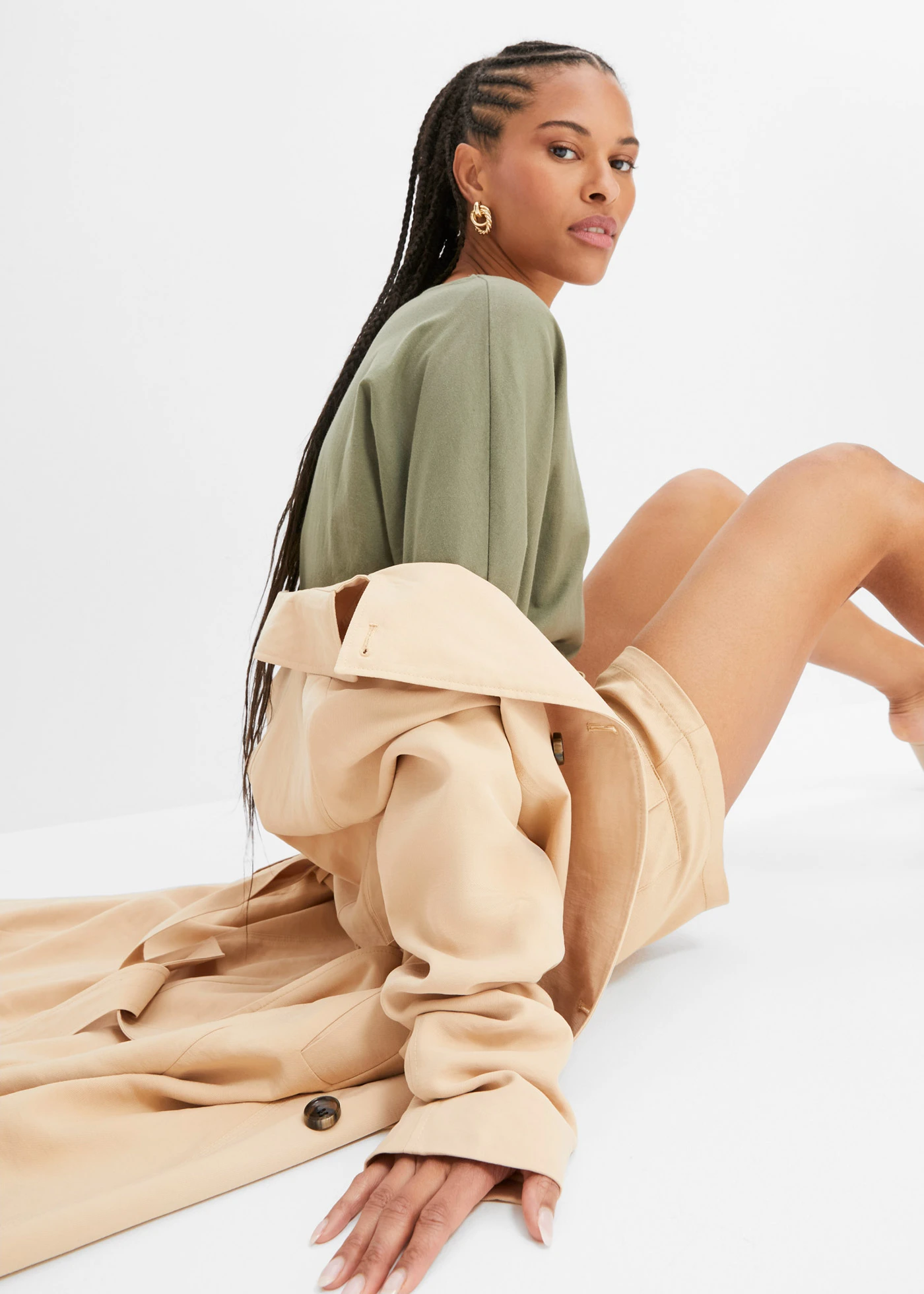 Shirt van biologisch katoen • olijfgroen • bonprix online shop