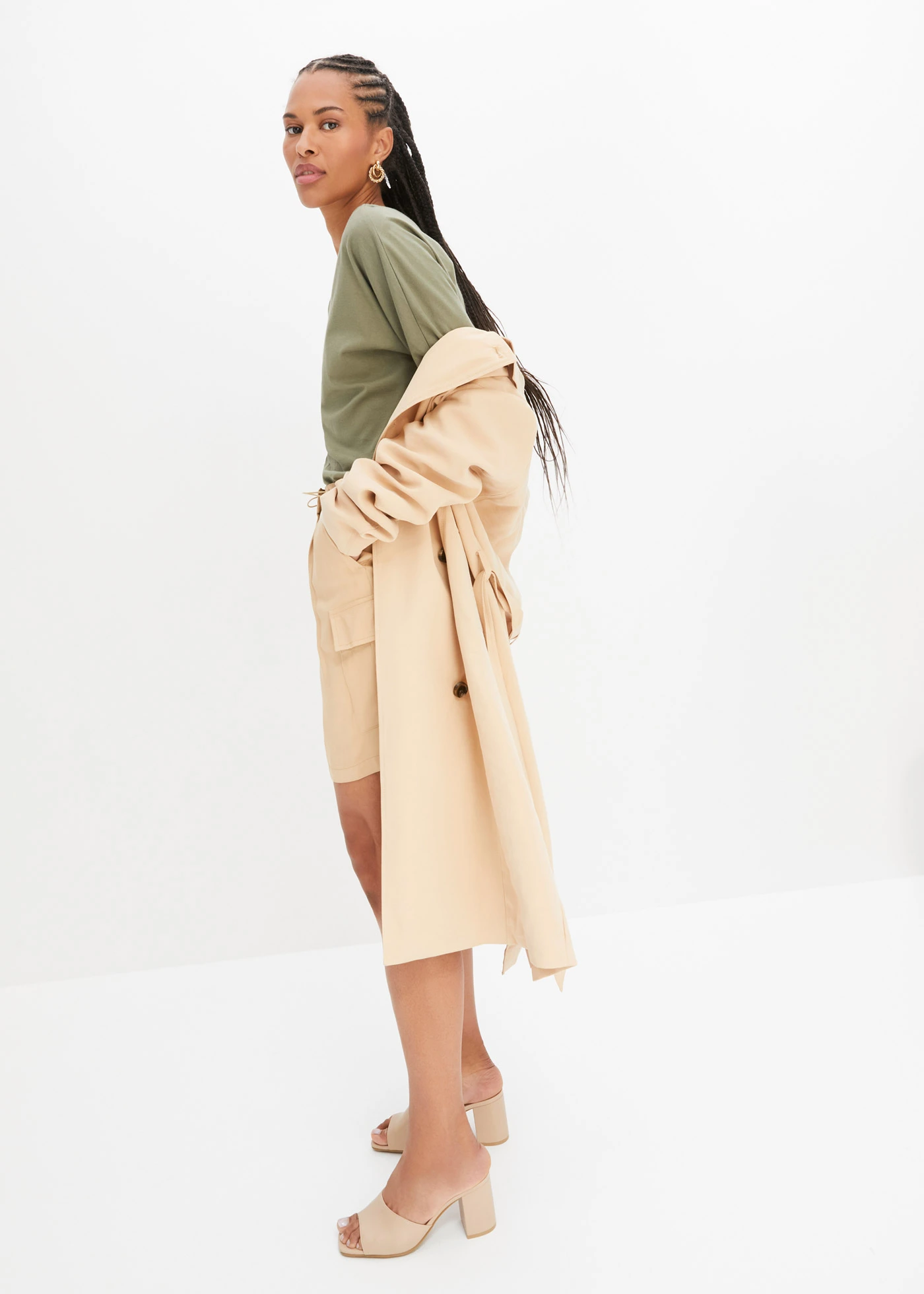 Shirt van biologisch katoen • olijfgroen • bonprix online shop