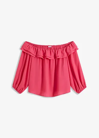 Carmen halenka z recyklovaného polyesteru • tmavě pink • bonprix obchod