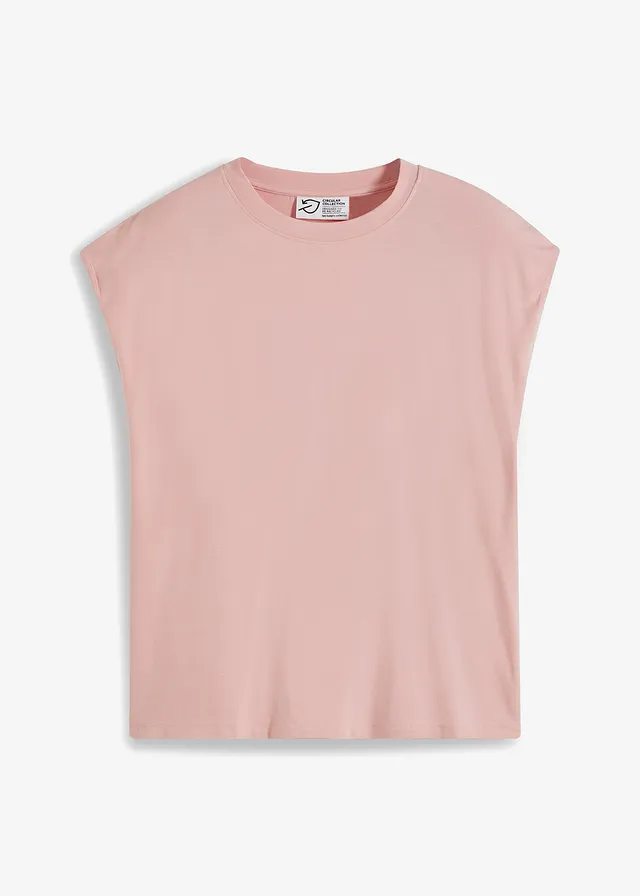 T-shirt van zachte viscose, Kleur: zoet roze
