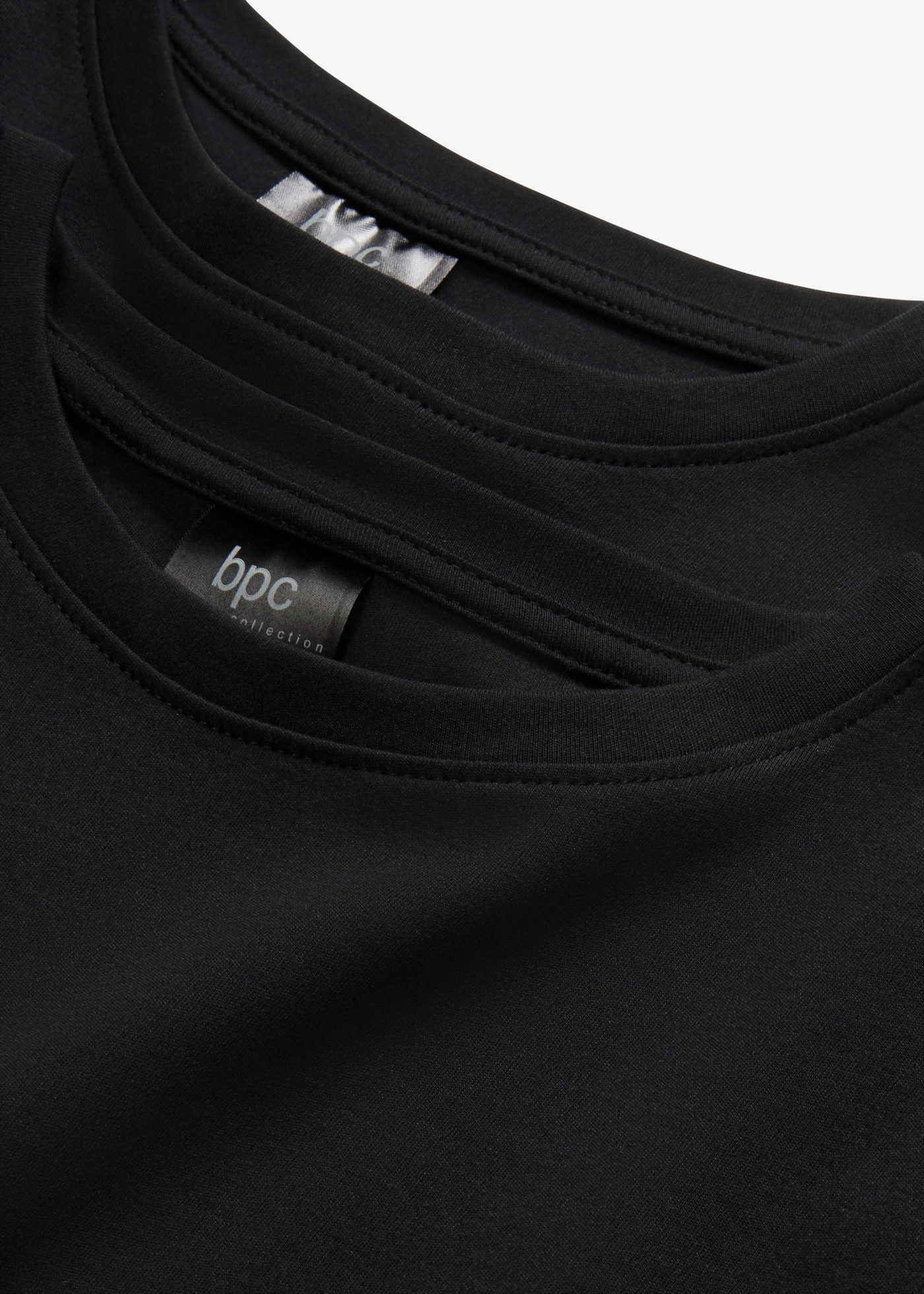 Sukienka T-shirtowa oversized (2 szt.), z czystej bawełny • czarny • sklep bonprix