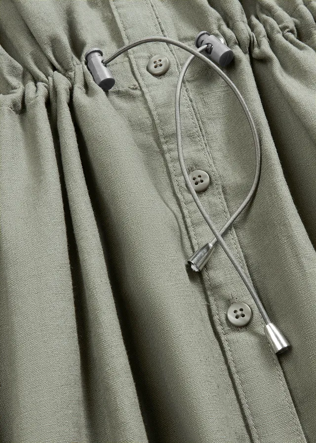 Overhemdjurk in een linnen-katoenmix • olijfgroen • bonprix online shop