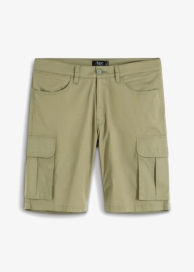 Bermude cargo cu stretch, Regular Fit