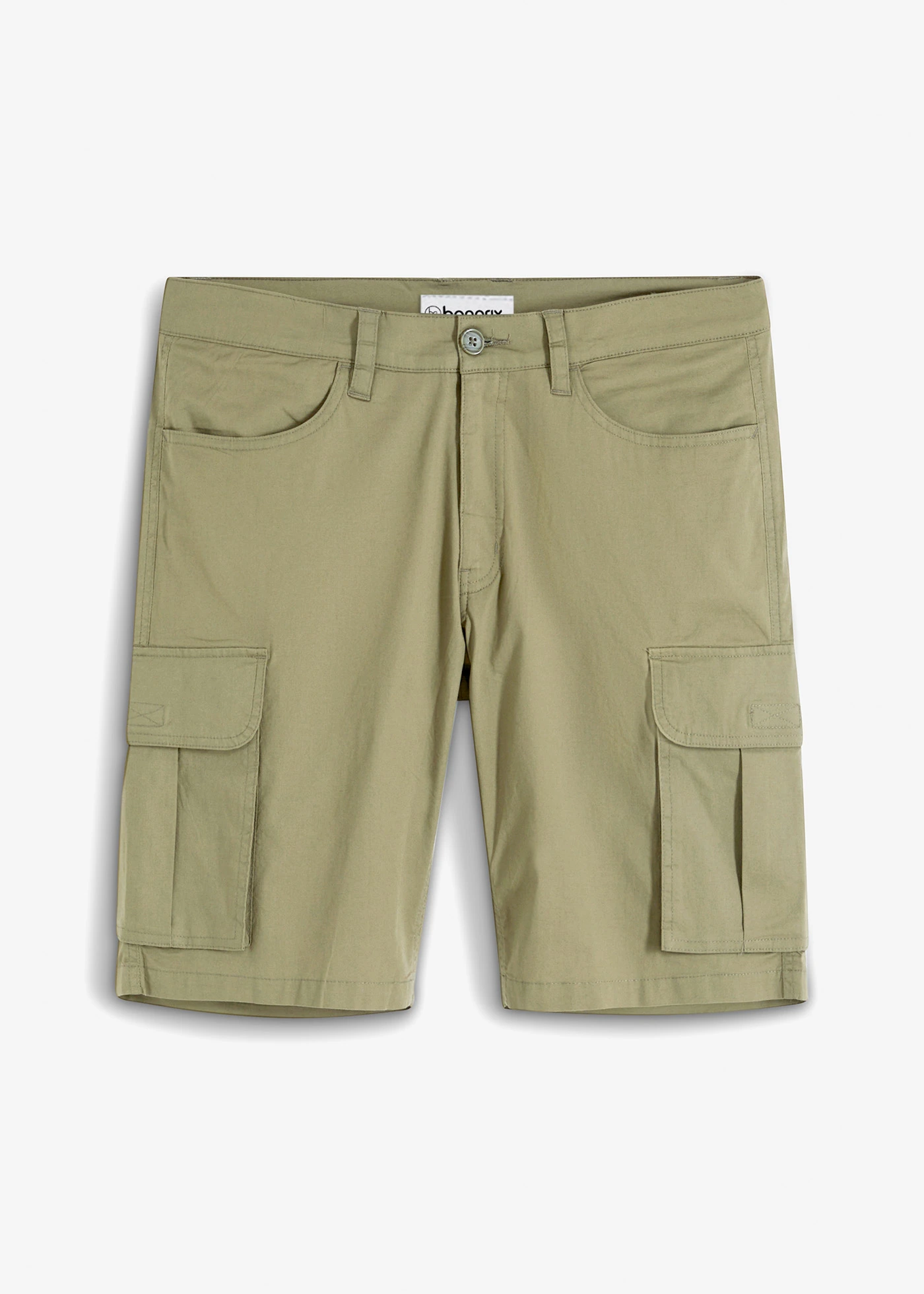 Bermude cargo stretch, Regular Fit • oliv • magazin bonprix