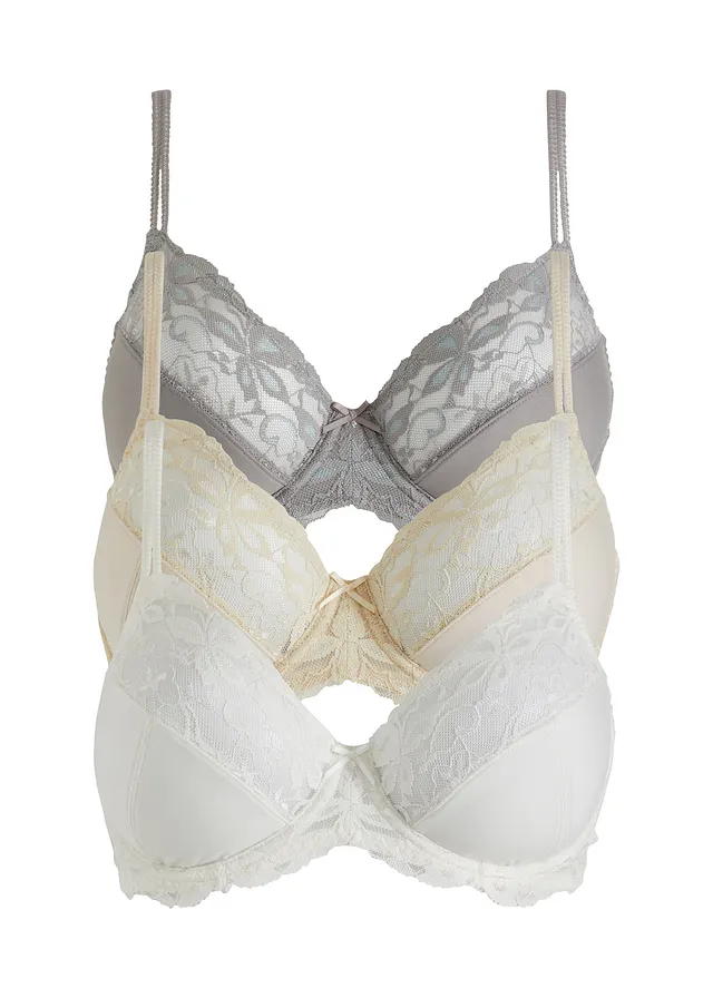 Sutien cu armătură cu dantelă fină (set/3 buc.)