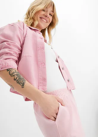 Pantalon palazzo en lin mélangé • rose thé • Boutique bonprix