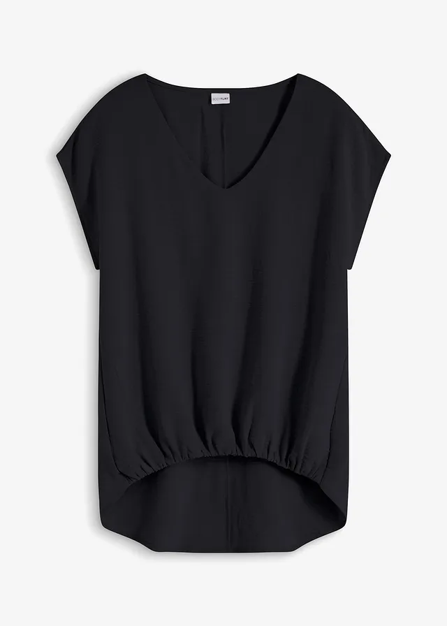 Blousetop, Kleur: zwart
