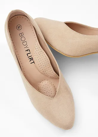 Pantofi confortabili cu toc • bej-latte • magazin bonprix