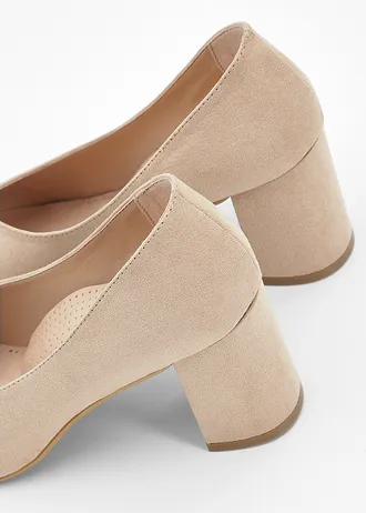 Pantofi confortabili cu toc • bej-latte • magazin bonprix