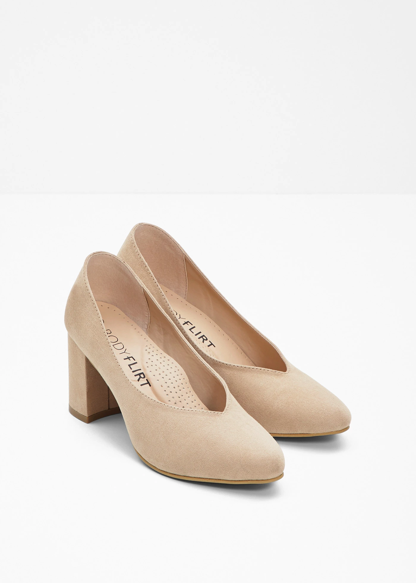 Pantofi confortabili cu toc • bej-latte • magazin bonprix