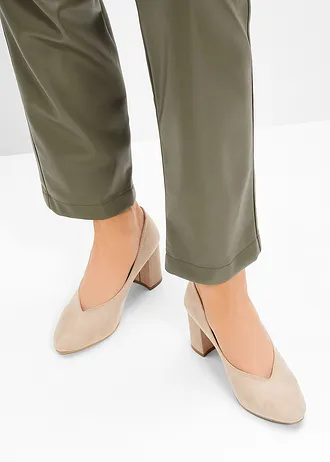 Pantofi confortabili cu toc • bej-latte • magazin bonprix