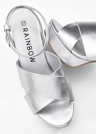 Plateau sandaletten • zilverkleur • bonprix online shop