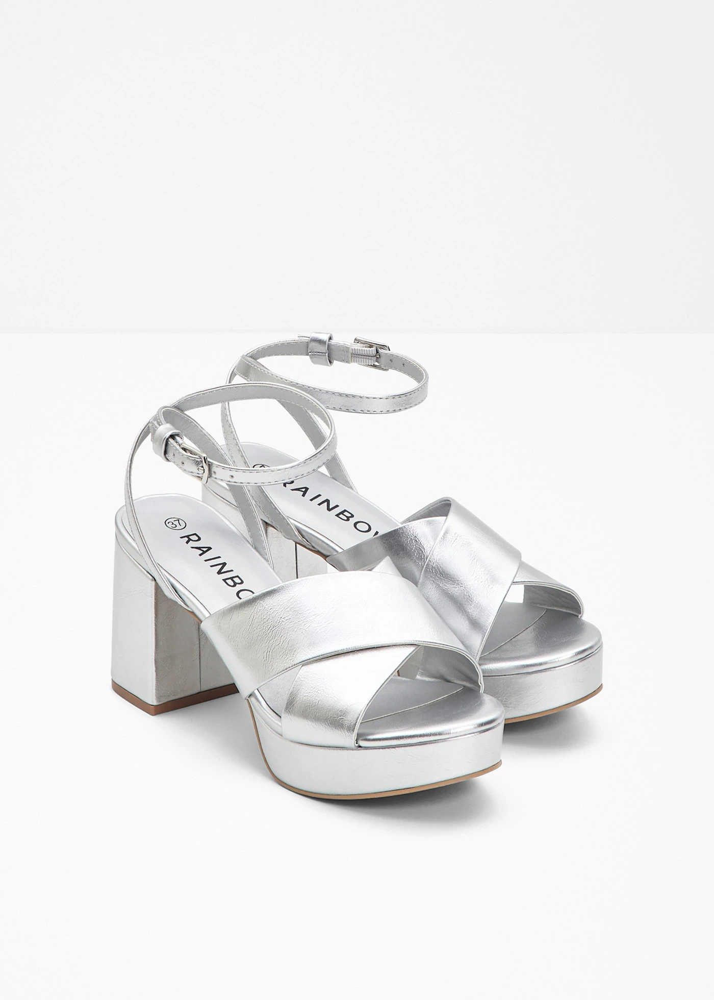 Plateau sandaletten • zilverkleur • bonprix online shop