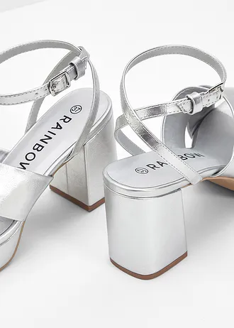 Plateau sandaletten • zilverkleur • bonprix online shop