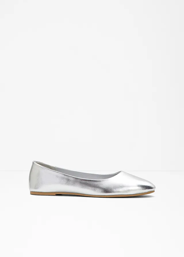 Ballerines, Couleur: argenté métallisé