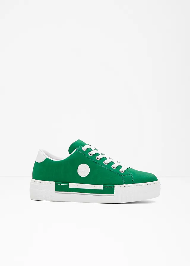 Plateau sneakers van Rieker, Kleur: smaragd