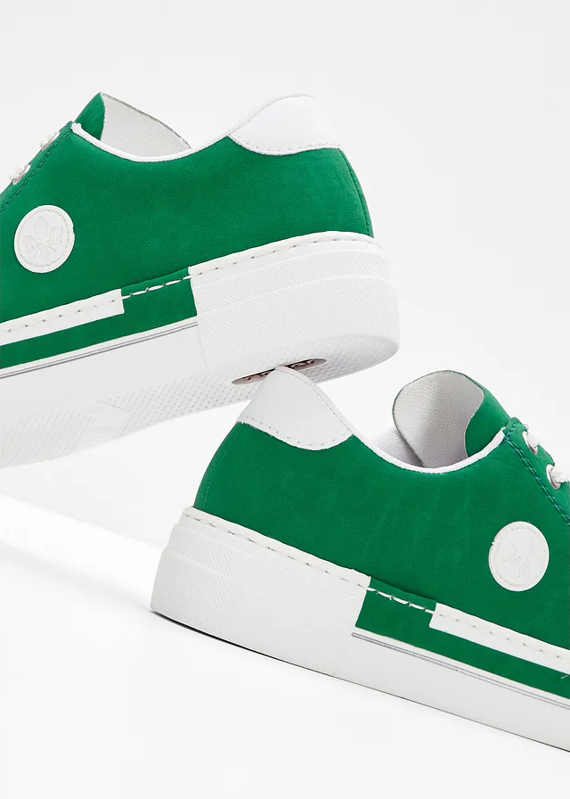 Plateau sneakers van Rieker, Kleur: smaragd