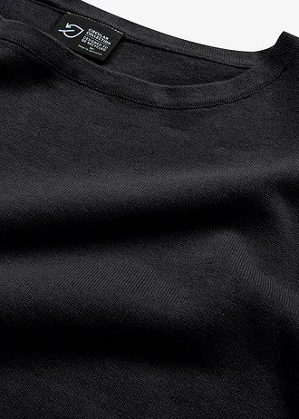 Fijn gebreid shirt van katoen • zwart • bonprix online shop