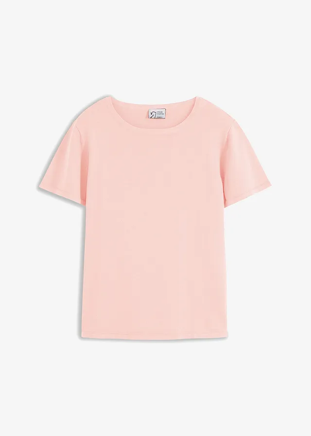 Fijn gebreid shirt van katoen • zoet roze • bonprix online shop