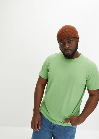 T-shirt (set van 3), Kleur: lichtoranje+wit+mat mosgroen