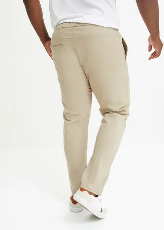 Strečové kalhoty bez zapínání Slim Fit Straight, barva: nová khaki