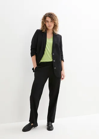 Dlouhé tričko z viskózové směsi, barva: hruškově zelená