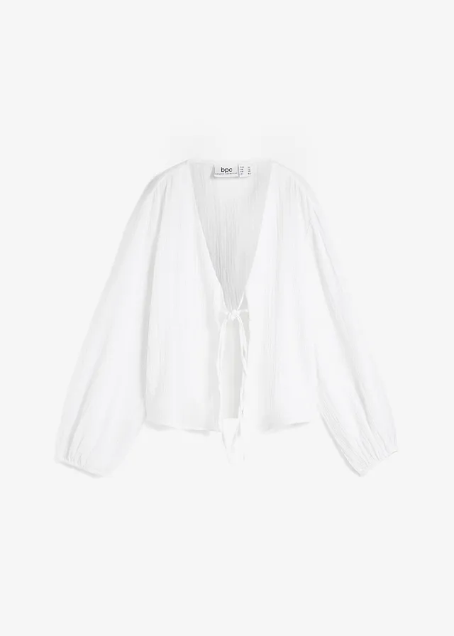 Boléro en gaze de coton • blanc • Boutique bonprix
