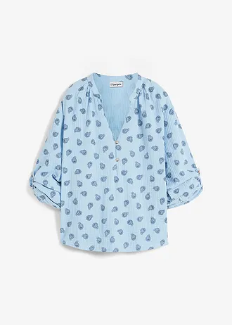 Blouse légère et oversize en gaze de coton