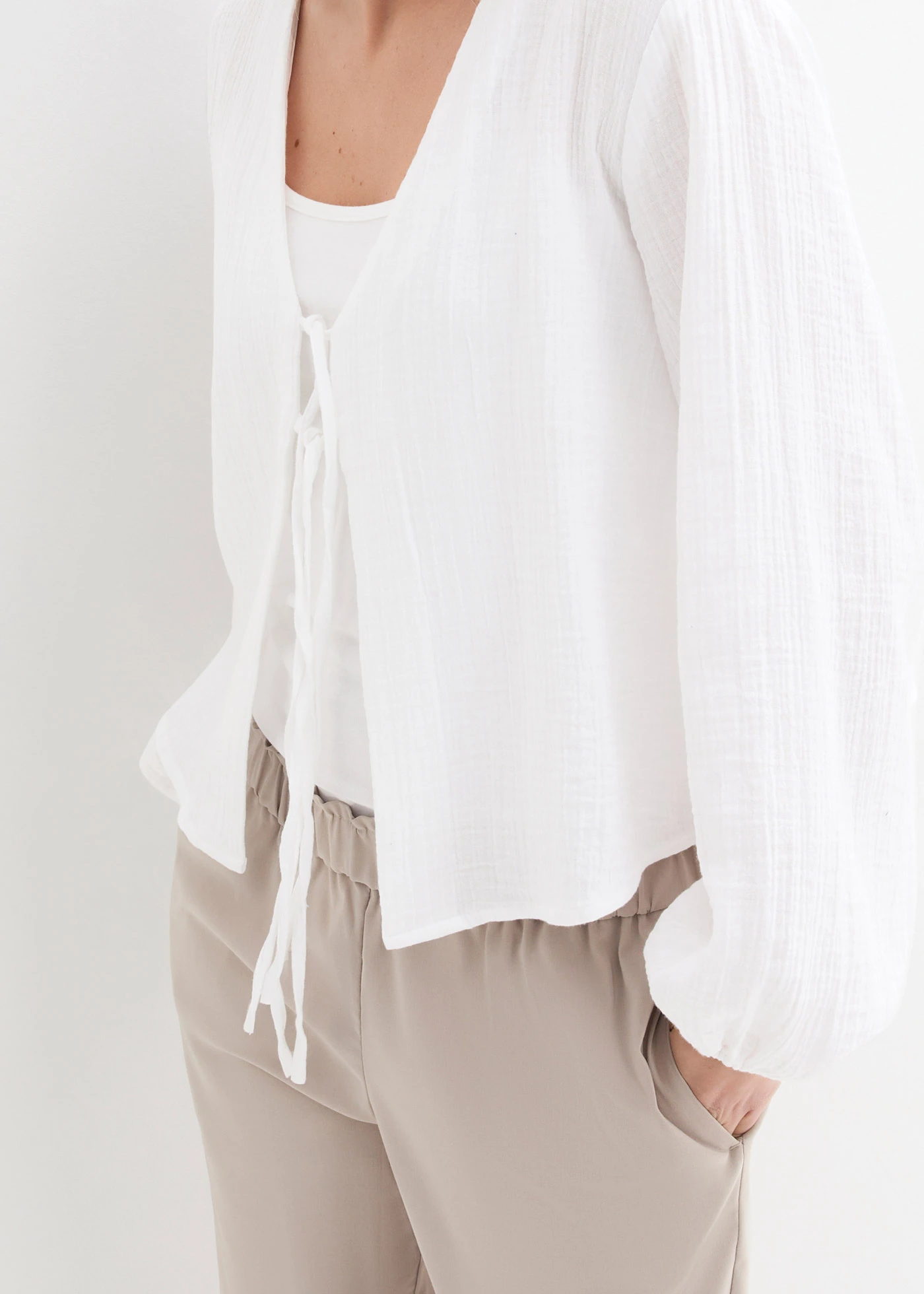 Bolero van mousseline • wit • bonprix online shop