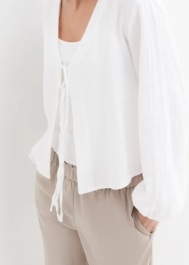 Bolero van mousseline • wit • product-page.page-title-suffix