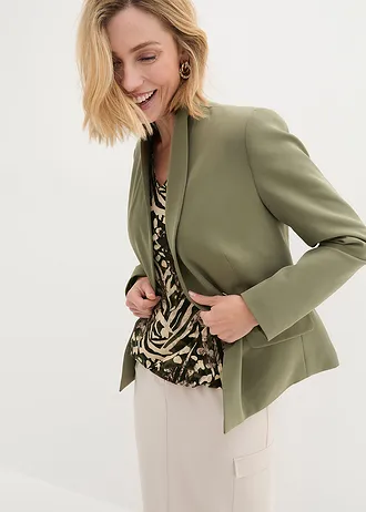 Shirt met een elastisch band • taupe luipaardprint • bonprix online shop