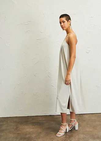 Jersey jurk van een zachte modalmix • steengrijs • bonprix online shop