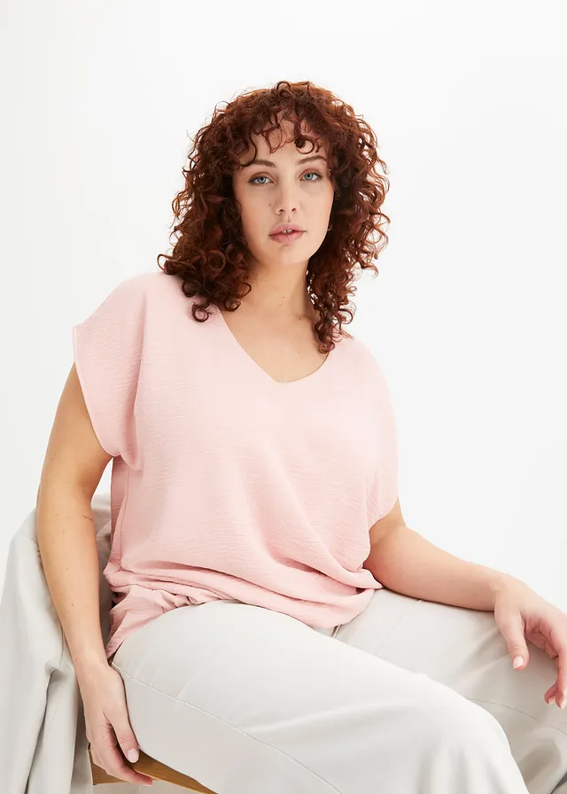 Top avec dos plus long, Couleur: rose bonbon