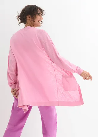 Fijn gebreid vest van katoen • roze • bonprix online shop