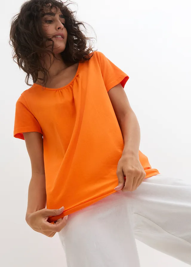 Katoenen shirt, korte mouw
