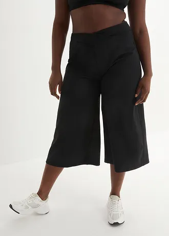 Kuitlange sportbroek, sneldrogend, Kleur: zwart