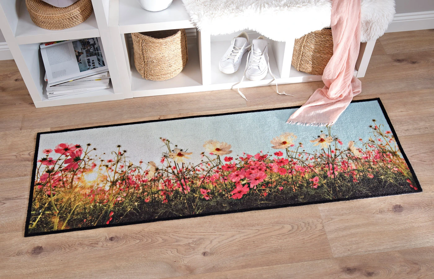 Wasbare deurmat met bloemenweide • multicolour • bonprix online shop