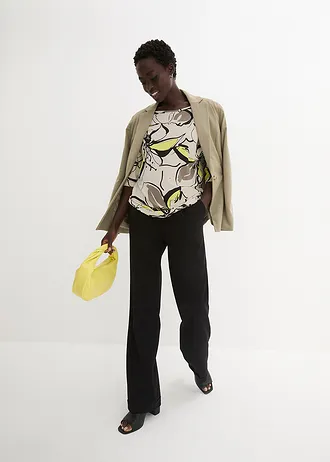 T-shirt w kwiaty • naturalno-czarny w kwiaty • sklep bonprix