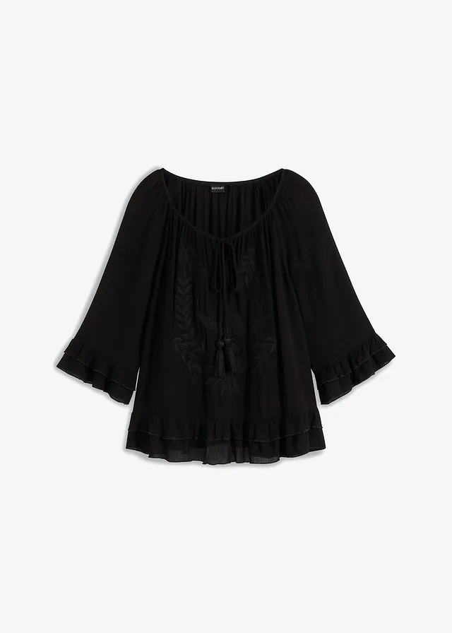 Tuniek van zachte viscose • zwart • bonprix online shop