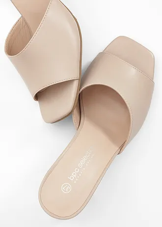 Slippers met blokhak • latte macchiato • bonprix online shop