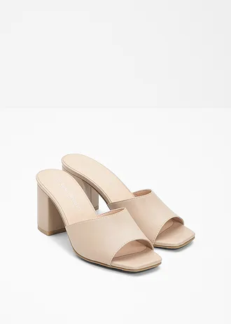 Slippers met blokhak • latte macchiato • bonprix online shop