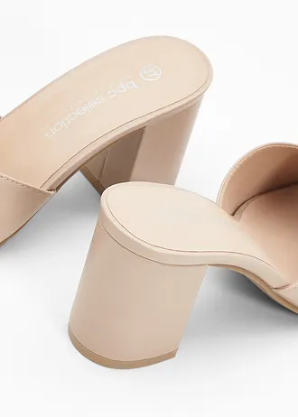 Slippers met blokhak • latte macchiato • bonprix online shop